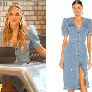 Retrofete denim button front dress